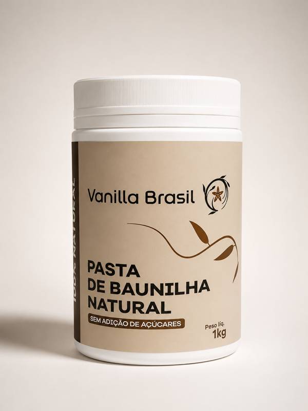 Pote de Pasta de Baunilha sem Açúcar Vanilla Brasil